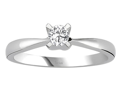 D color 0.20 carat diamond solitaire ring