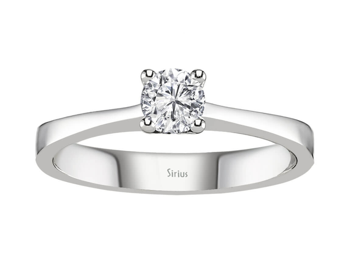 E Farbe 0,30 Carat Diamant Solitär Ring - handgefertigter Diamantschmuck aus Feingold | Sirius Diamant