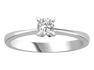 E Color 0.19 Carat Diamond Solitaire Ring