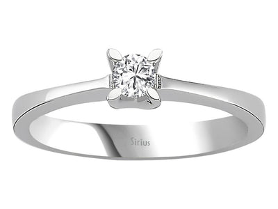 G Color 0.15 Carat Diamond Solitaire Ring