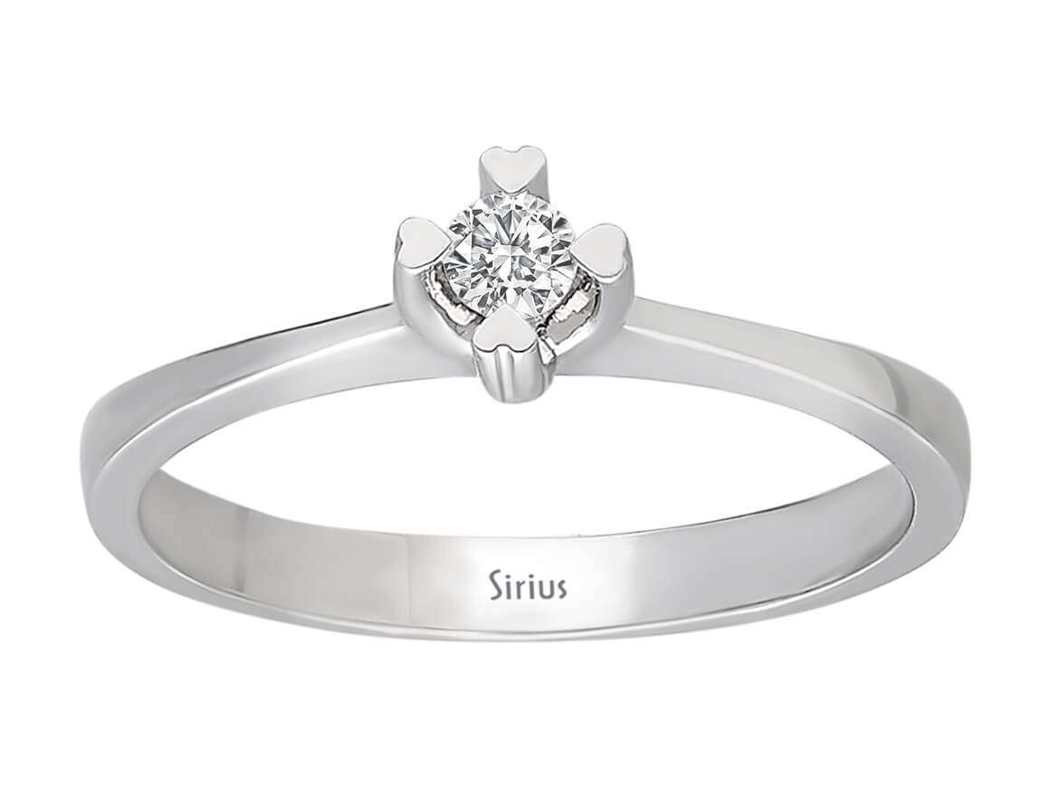 0,09 Carat Diamant Solitär Ring - handgefertigter Diamantschmuck aus Feingold | Sirius Diamant