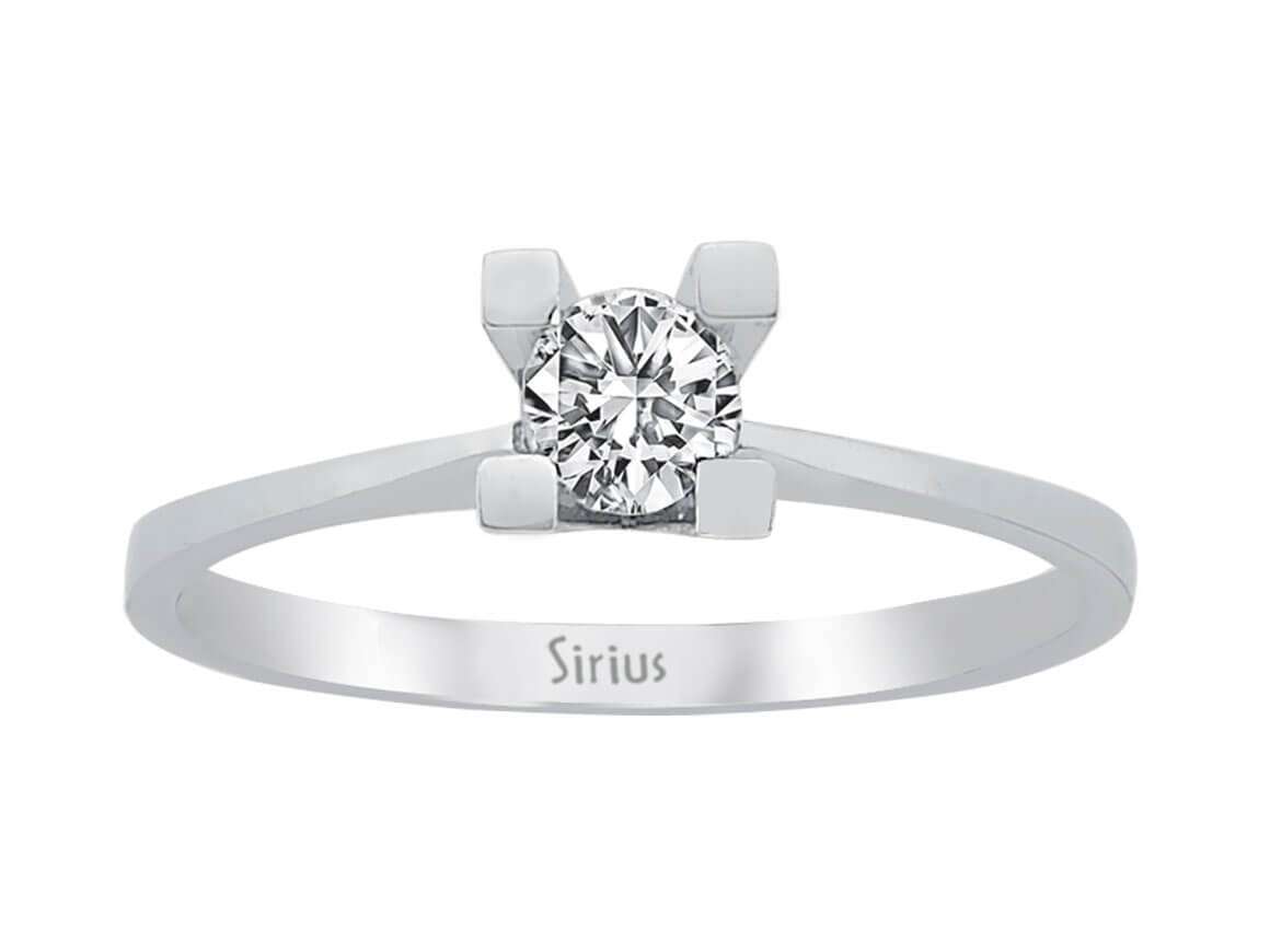 F Farbe 0,20 Carat Diamant Solitär ring - handgefertigter Diamantschmuck aus Feingold | Sirius Diamant
