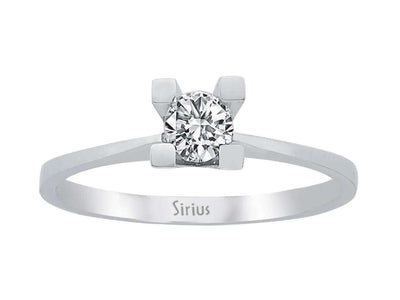 F color 0.20 carat diamond solitaire ring