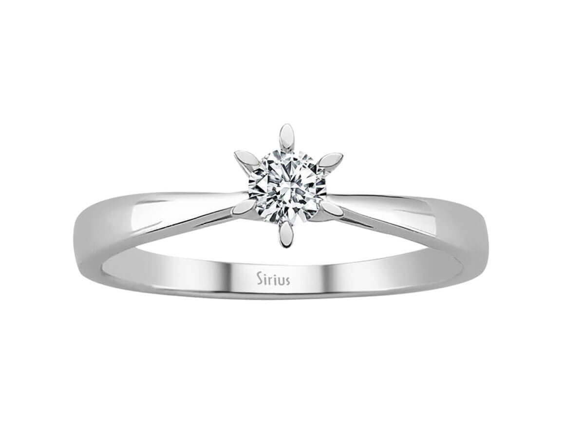 0,21 Carat Diamant Solitär Ring - handgefertigter Diamantschmuck aus Feingold | Sirius Diamant