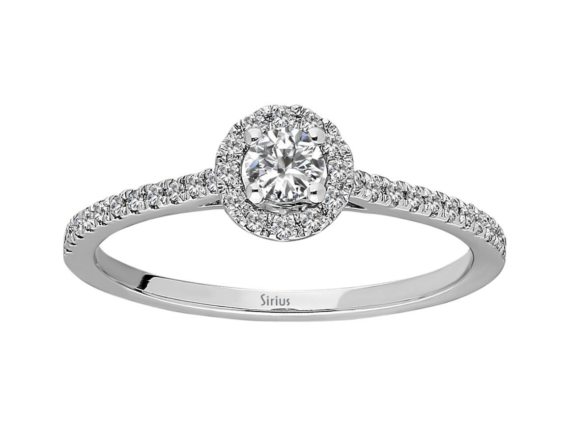 F Farbe 0,25 Carat Diamant Solitär Ring - handgefertigter Diamantschmuck aus Feingold | Sirius Diamant