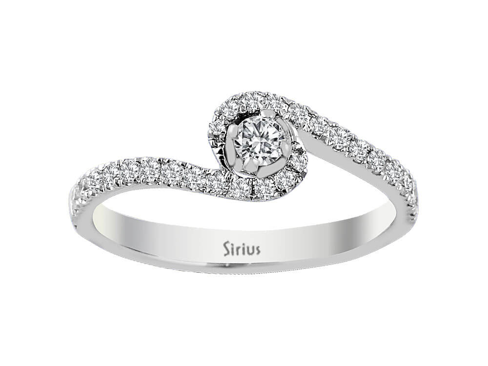F Farbe 0,35 Carat Diamant Solitär Ring - handgefertigter Diamantschmuck aus Feingold | Sirius Diamant