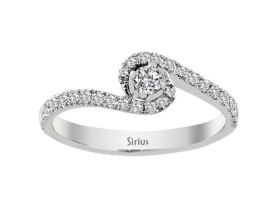 F Color 0.35 Carat Diamond Solitaire Ring