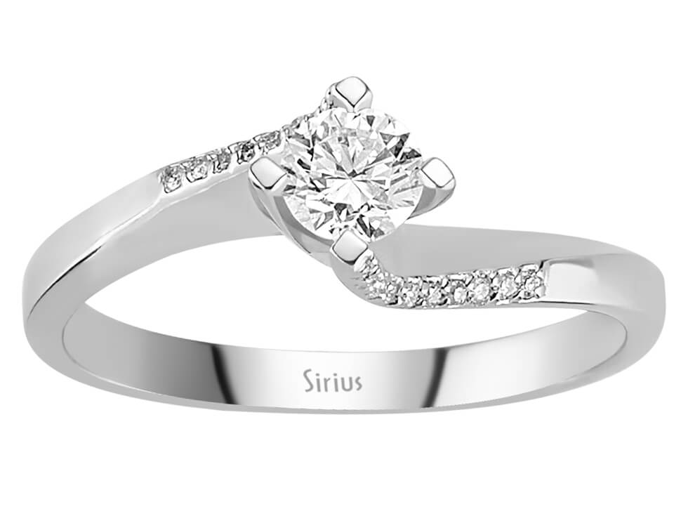 0,34 Gesamtkarat Diamant Solitär Ring - handgefertigter Diamantschmuck aus Feingold | Sirius Diamant