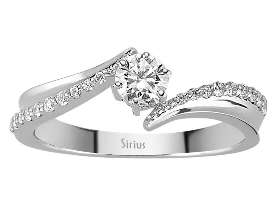 0,45 Gesamtkarat Diamant Solitär Ring - handgefertigter Diamantschmuck aus Feingold | Sirius Diamant