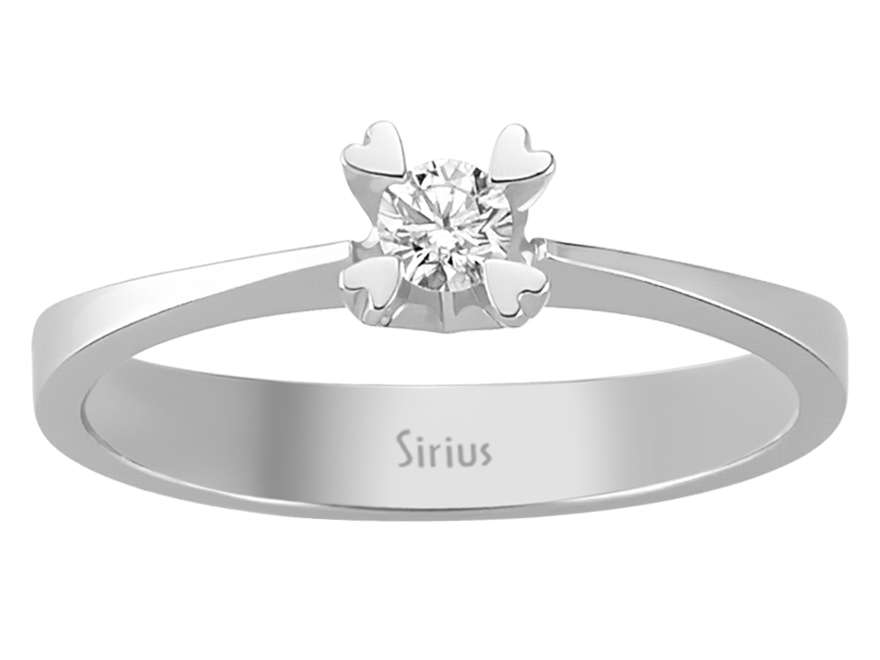 0,11 Karat Diamant Solitär Ring - handgefertigter Diamantschmuck aus Feingold | Sirius Diamant