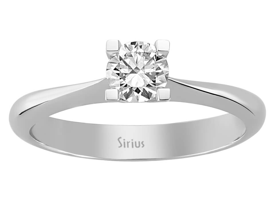0,44 Karat Diamant Solitär Ring - handgefertigter Diamantschmuck aus Feingold | Sirius Diamant