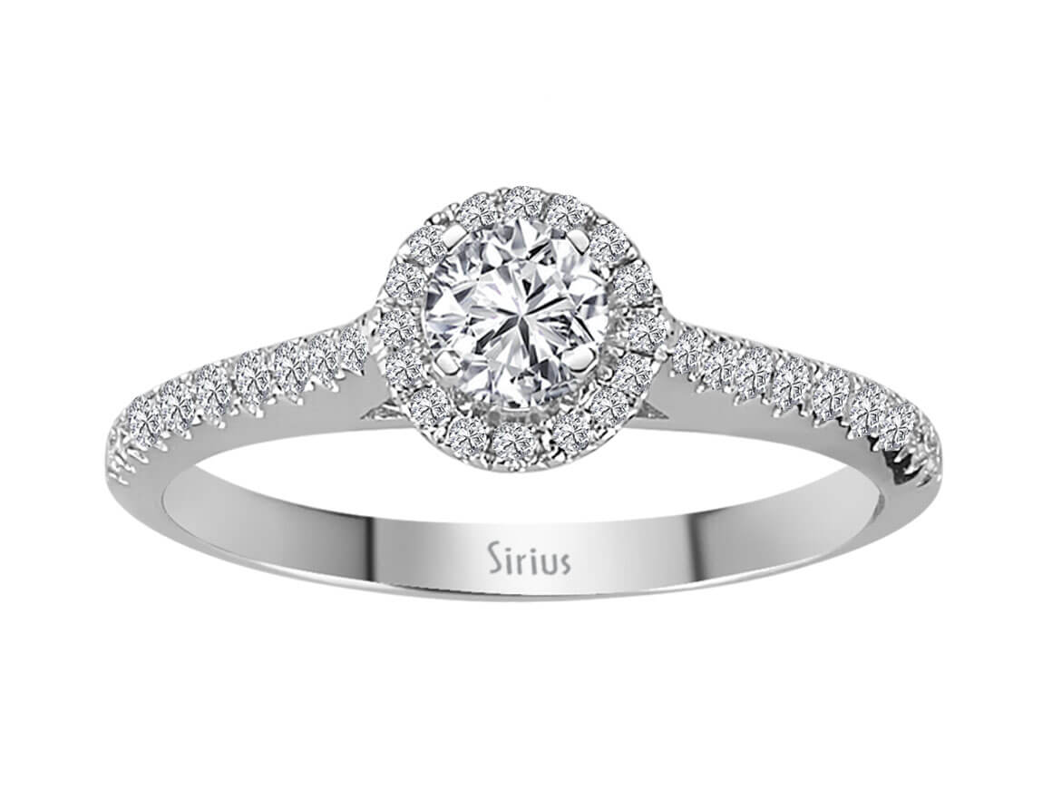insgesamt 0,50 Karat Diamant Solitär Ring - handgefertigter Diamantschmuck aus Feingold | Sirius Diamant