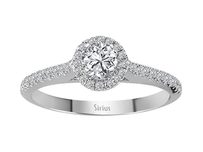 total 0.50 carat diamond solitaire ring