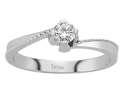 Bague solitaire en diamant de 0,17 carat