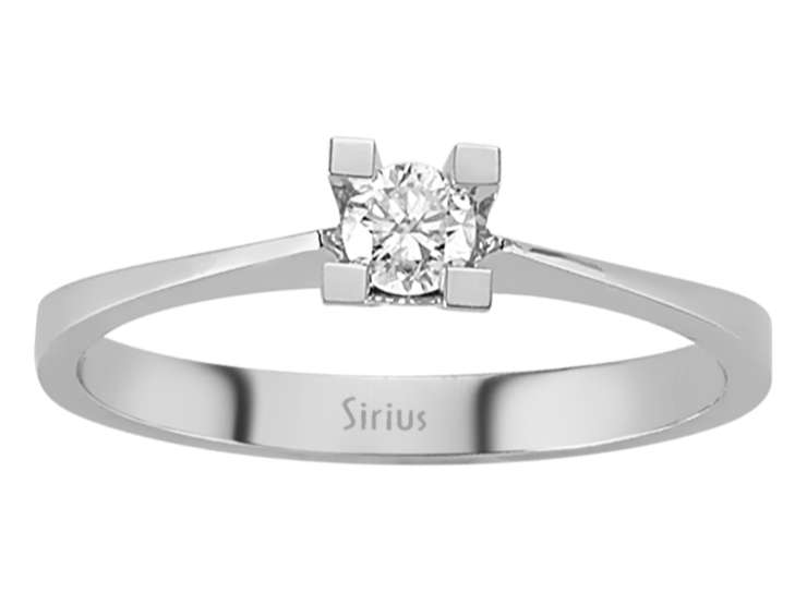 0,15 Karat Diamant Solitär Ring - handgefertigter Diamantschmuck aus Feingold | Sirius Diamant