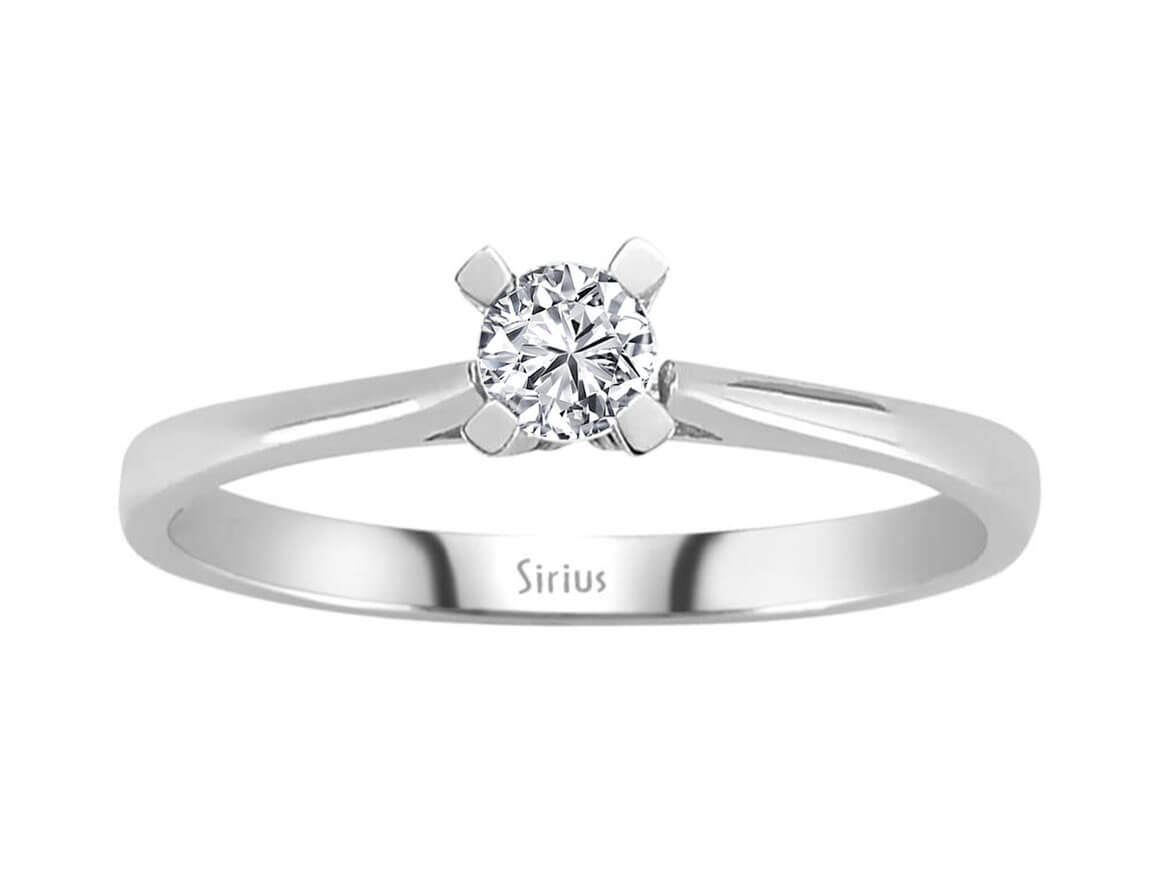 0,19 Karat Diamant Solitär Ring – handgefertigter Diamantschmuck aus Feingold | Sirius Diamant