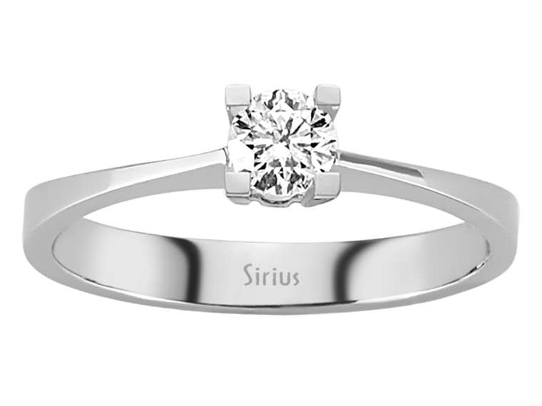 0,23 Carat Diamant Solitär Ring - handgefertigter Diamantschmuck aus Feingold | Sirius Diamant