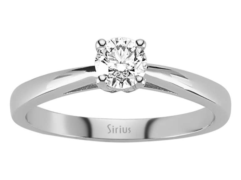 0,41 Karat Diamant Solitär Ring - handgefertigter Diamantschmuck aus Feingold | Sirius Diamant