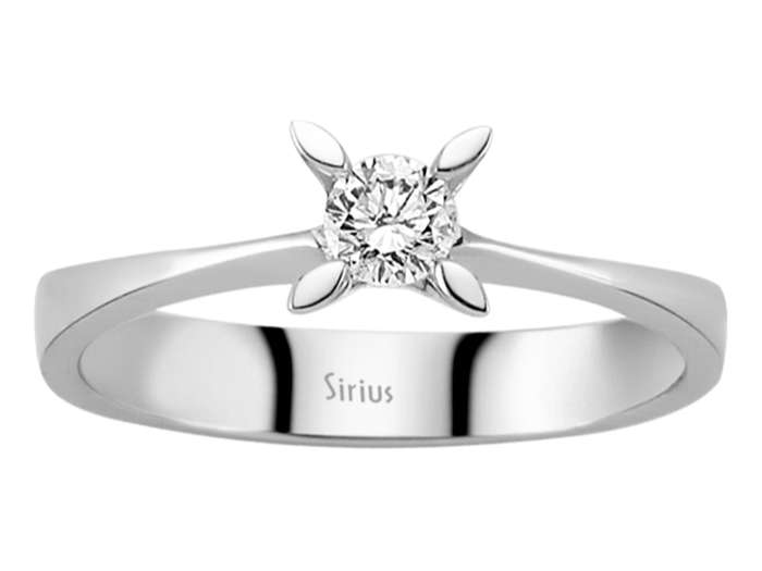 0,22 Karat Diamant Solitär Ring - handgefertigter Diamantschmuck aus Feingold | Sirius Diamant