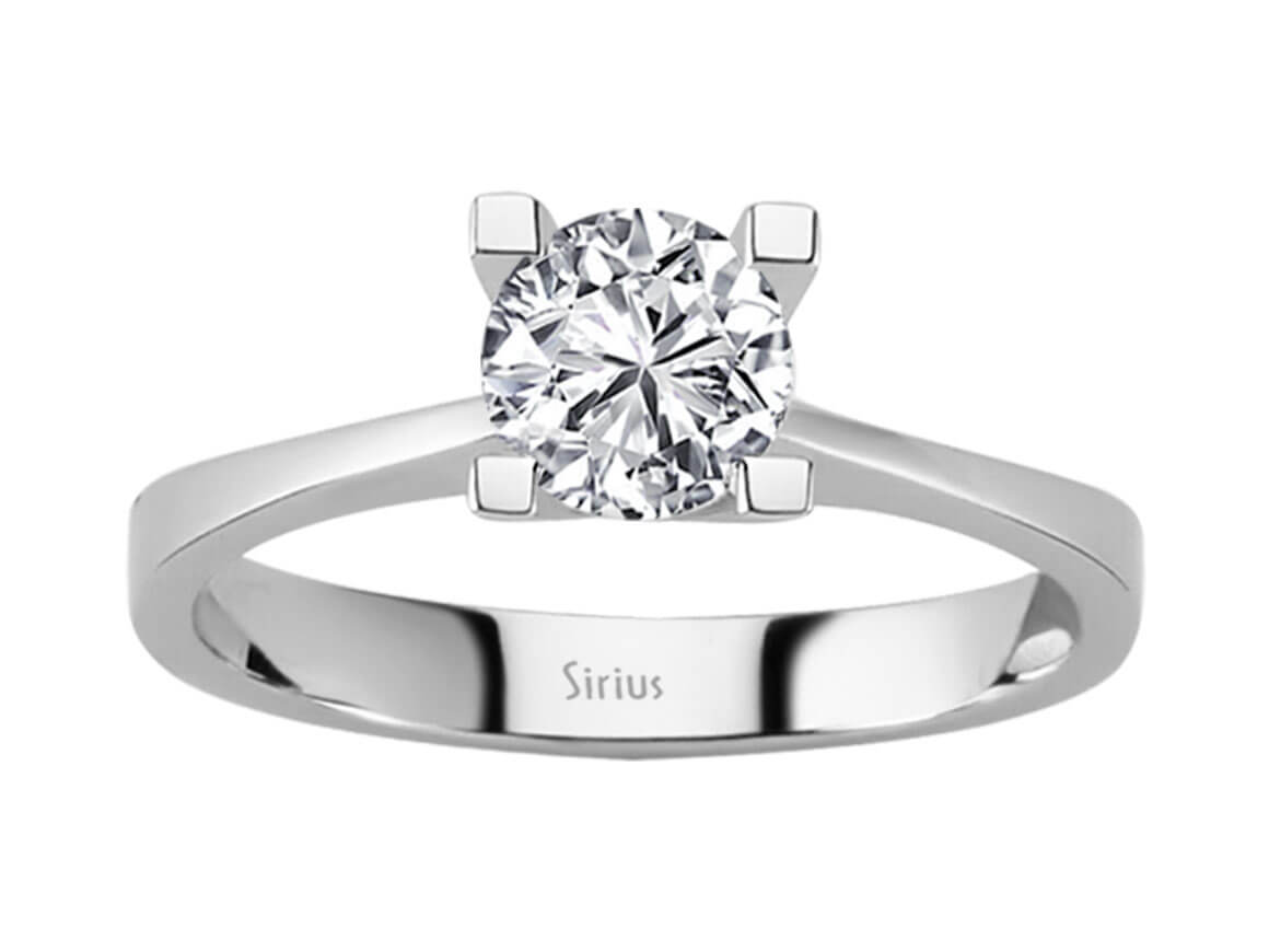0,90 Karat Diamant Solitär Ring - handgefertigter Diamantschmuck aus Feingold | Sirius Diamant