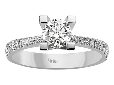 1.01 total carat diamond solitaire ring