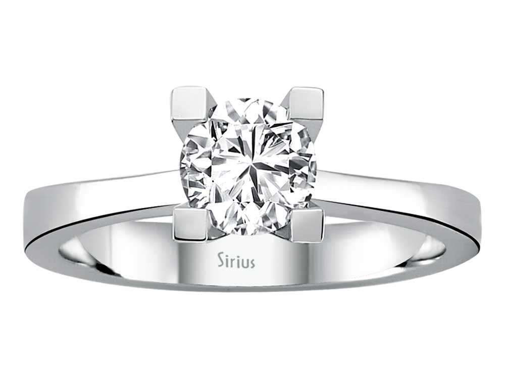 0,66 Karat Diamant Solitär Ring - handgefertigter Diamantschmuck aus Feingold | Sirius Diamant