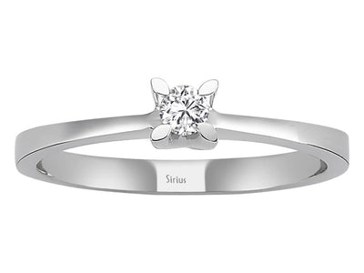 E Color 0.10 Carat Diamond Solitaire Ring