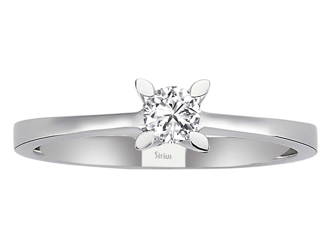 0,20 Carat Diamant Solitär Ring - handgefertigter Diamantschmuck aus Feingold | Sirius Diamant
