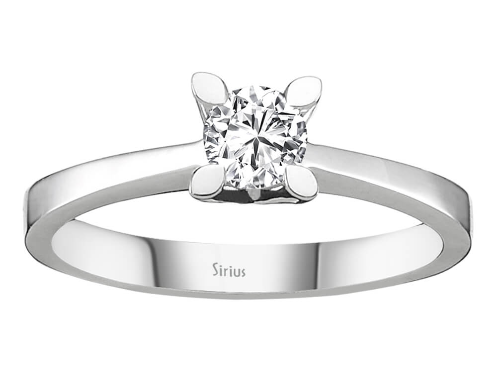 0,38 Carat Diamant Solitär Ring - handgefertigter Diamantschmuck aus Feingold | Sirius Diamant
