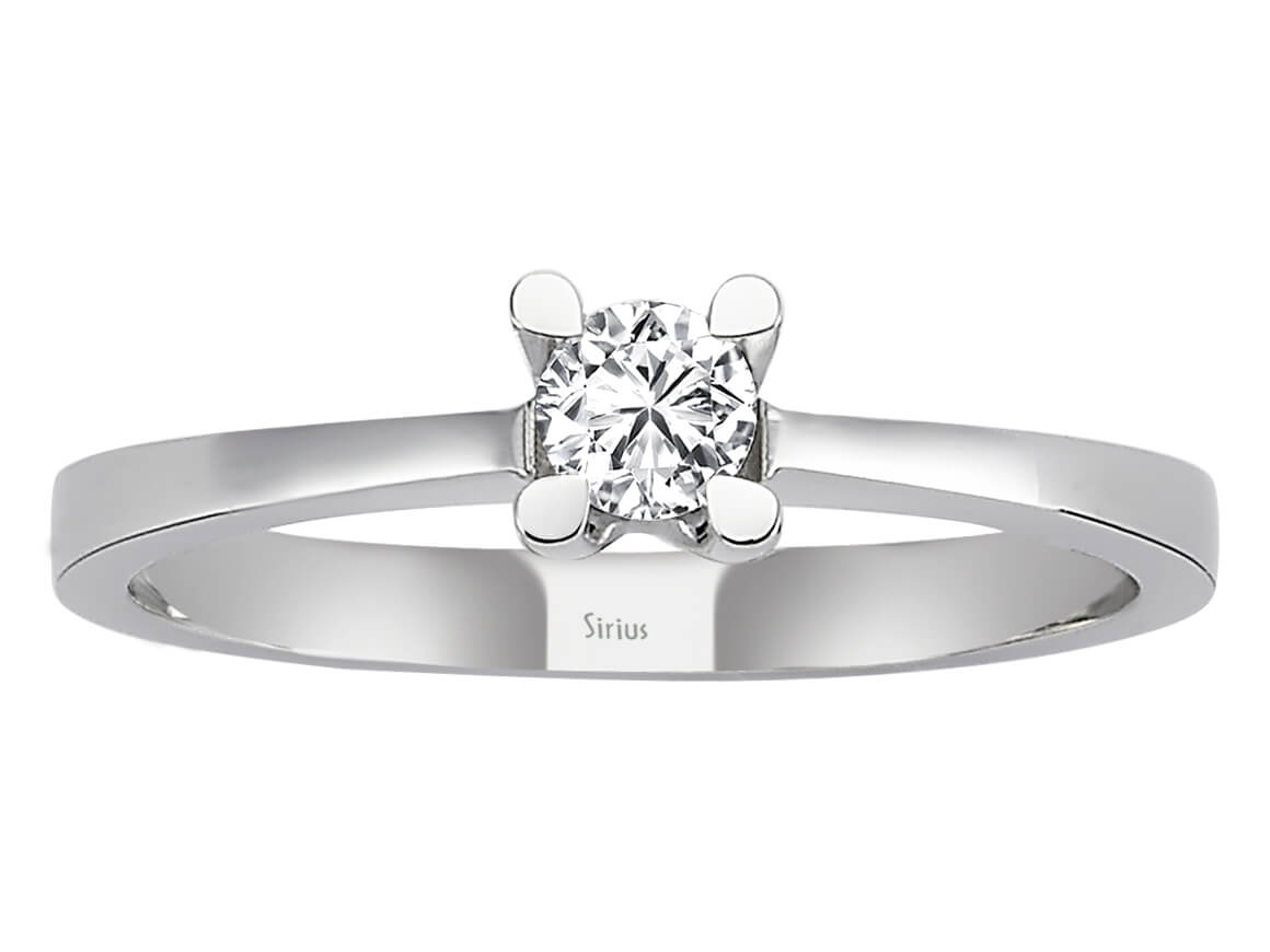 G Farbe 0,24 Karat Diamant Solitär Ring - handgefertigter Diamantschmuck aus Feingold | Sirius Diamant