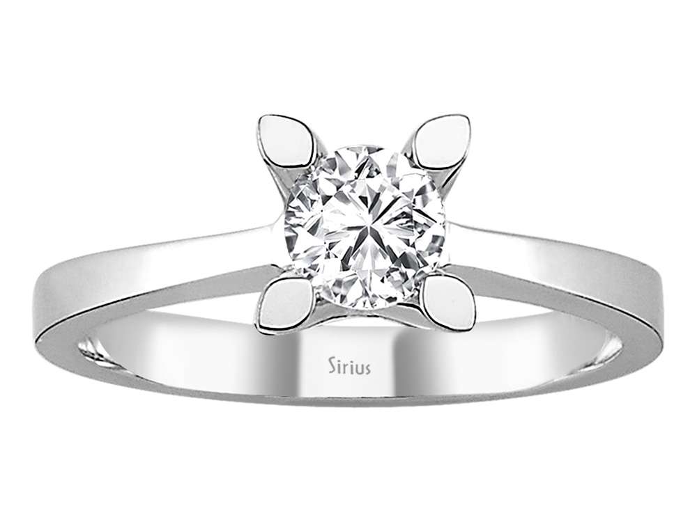 F Color 0.55 Carat Diamond Solitaire Ring
