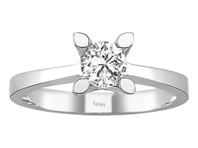 F Color 0.55 Carat Diamond Solitaire Ring