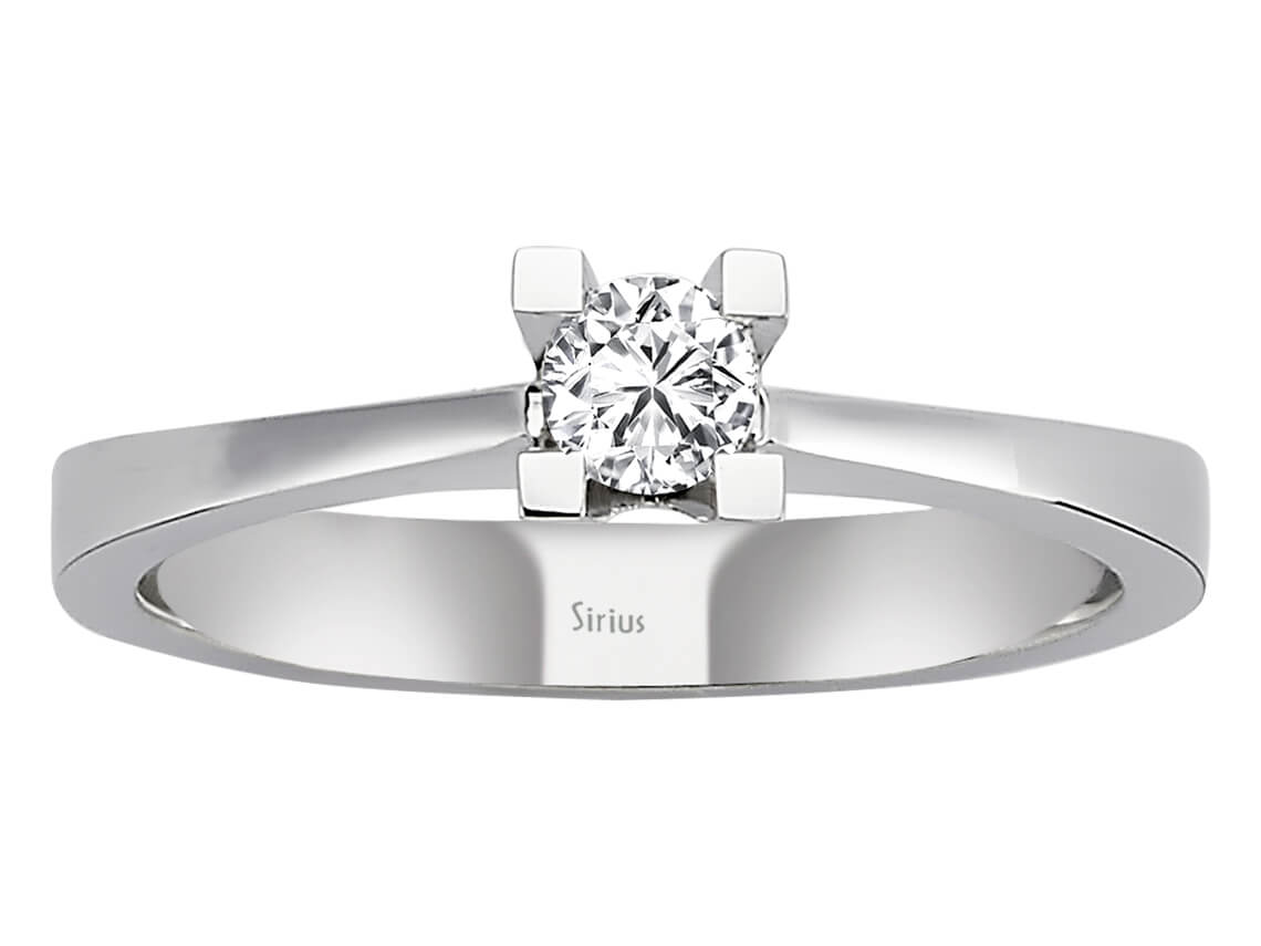 0,21 Carat Diamant Solitär Ring - handgefertigter Diamantschmuck aus Feingold | Sirius Diamant