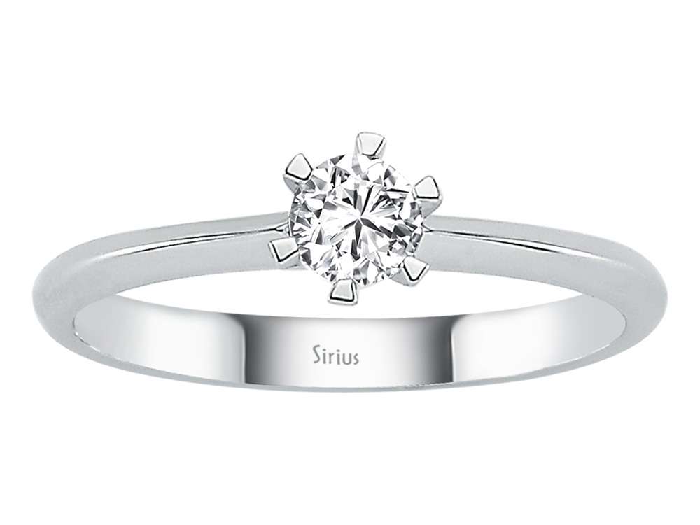 F Farbe 0,26 Carat Diamant Solitär Ring - handgefertigter Diamantschmuck aus Feingold | Sirius Diamant