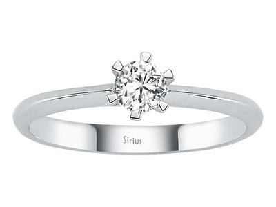 F Color 0.26 Carat Diamond Solitaire Ring