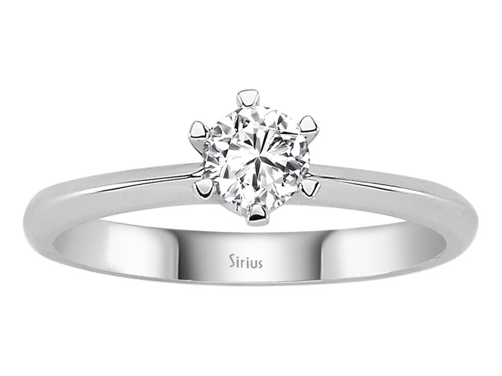 F Color 0.34 Carat Diamond Solitaire Ring