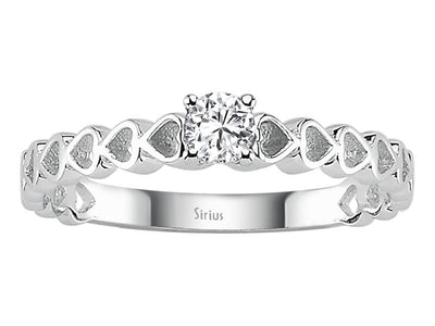 G color 0.15 carat diamond solitaire ring