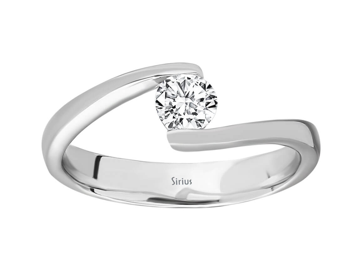 F Farbe 0,35 Carat Diamant Solitär Ring - handgefertigter Diamantschmuck aus Feingold | Sirius Diamant