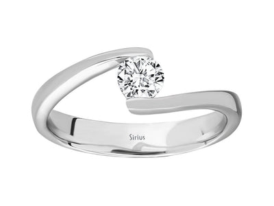 F Color 0.35 Carat Diamond Solitaire Ring