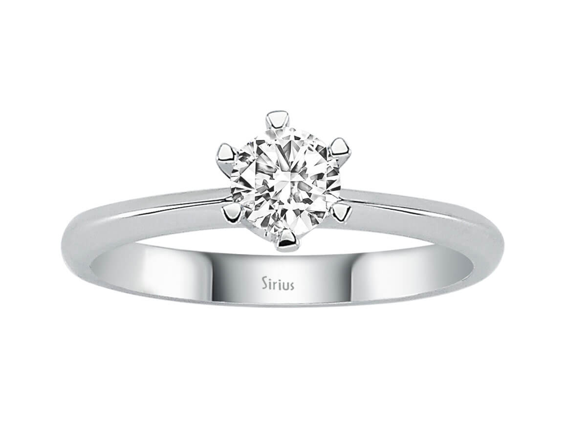 E Farbe 0,51 Carat Diamant Solitär Ring - handgefertigter Diamantschmuck aus Feingold | Sirius Diamant