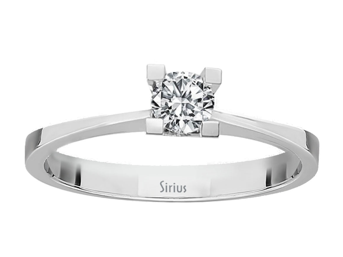 D Farbe 0,24 Carat Diamant Solitär Ring - handgefertigter Diamantschmuck aus Feingold | Sirius Diamant