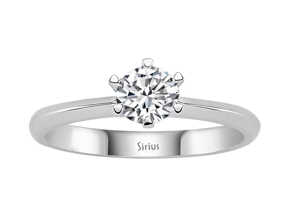 F Farbe 0,40 Carat Diamant Solitär Ring - handgefertigter Diamantschmuck aus Feingold | Sirius Diamant