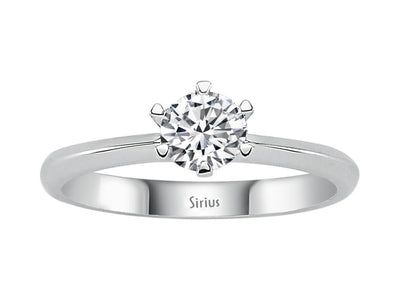 F Color 0.40 Carat Diamond Solitaire Ring