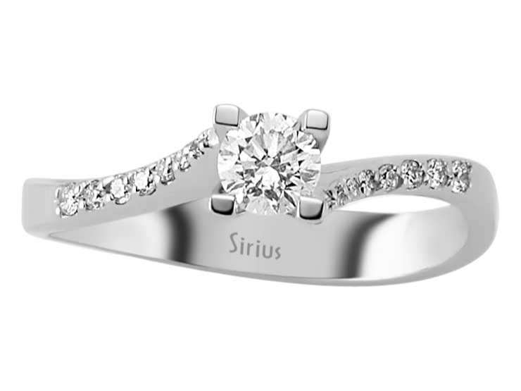 insgesamt 0,40 Karat Diamant Solitär Ring - handgefertigter Diamantschmuck aus Feingold | Sirius Diamant