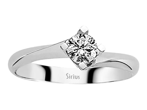 0,33 Karat Diamant Solitär Ring - handgefertigter Diamantschmuck aus Feingold | Sirius Diamant