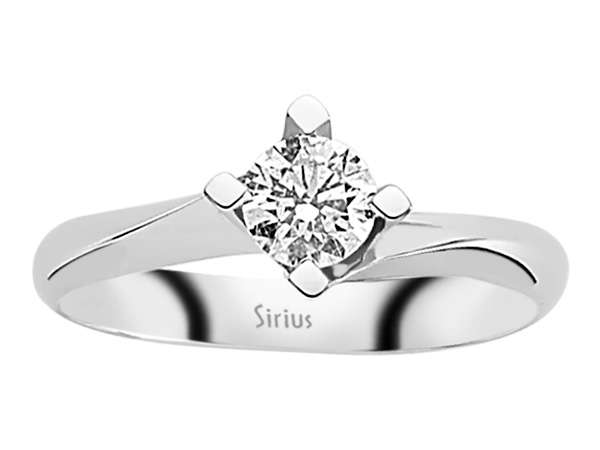 0,41 Karat Diamant Solitär Ring - handgefertigter Diamantschmuck aus Feingold | Sirius Diamant