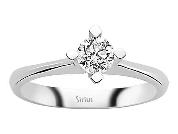 0,42 Karat Diamant Solitär Ring - handgefertigter Diamantschmuck aus Feingold | Sirius Diamant