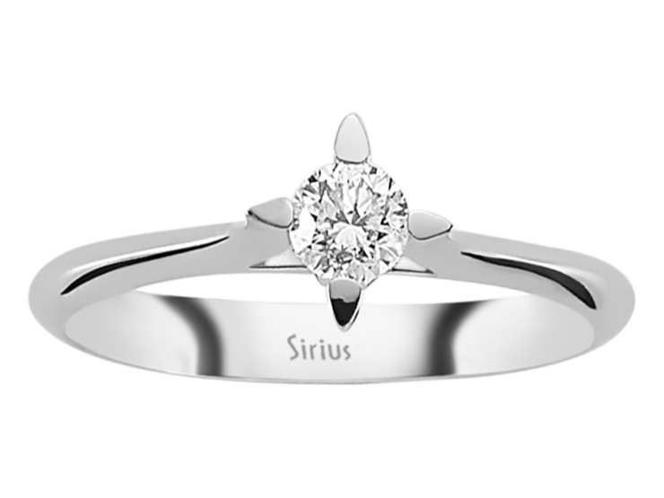 0,26 Karat Diamant Solitär Ring - handgefertigter Diamantschmuck aus Feingold | Sirius Diamant