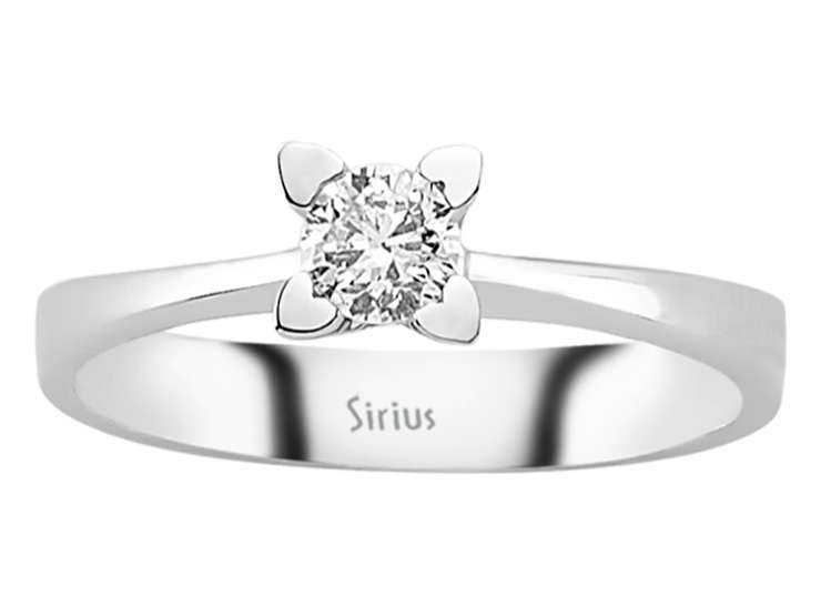0,26 Karat Diamant Solitär Ring - handgefertigter Diamantschmuck aus Feingold | Sirius Diamant