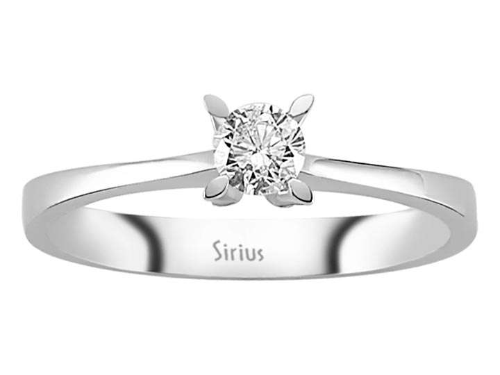 F Farbe 0,23 Karat Diamant Solitär Ring - handgefertigter Diamantschmuck aus Feingold | Sirius Diamant